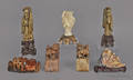Seven Chinese soapstone carvings