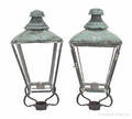 Pair of iron and copper street lamps by  William Edgar  Son Glenheim