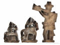 Three sheet iron cookie cutters 19th c