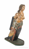 Continental carved and painted ships figurehead 19th c