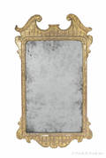 George II parcel gilt looking glass ca 1760