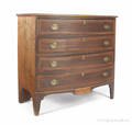 New Hampshire Federal birch bowfront chest of drawers ca 1805