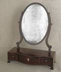 George III mahogany shaving mirror late 18th c