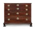 Philadelphia Federal mahogany bowfront chest of drawers ca 1805