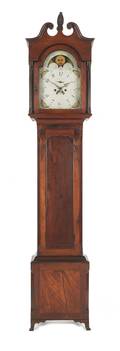 MidAtlantic Federal mahogany tall case clock ca 1805
