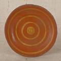 Pennsylvania redware pie plate 19th c