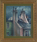 Oil on board townscape