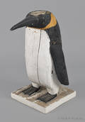 Carved and painted penguin early 20th c