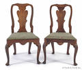 Pair of George II mahogany dining chairs