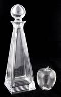 Group of 2 Tiffany  Co Items1 Apple 1 Decanter