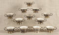 Set of twelve Lennox sorbet cups with sterling silver holders