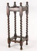 English Stained Oak Wood Umbrella or Cane Stand