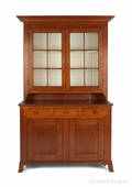 Pennsylvania Federal cherry twopart Dutch cupboard ca 1820