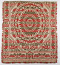 Pennsylvania jacquard coverlet ca 1840