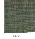Three pieces of green striped rag rug early 20th c