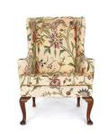 Queen Anne style mahogany wing chair
