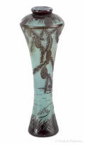 French  Devez  cameo art glass vase