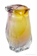 Fritz Dreisbach studio art glass vase
