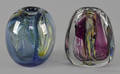 Two Michael Boylen studio art glass vases
