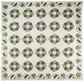 Appliqu wreath quilt late 19th c