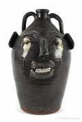 Large B B Craig Vale North Carolina stoneware face jug