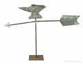 Copper hammer and anvil weathervane early 20th c