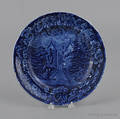 Historical blue Staffordshire La Grange plate 19th c