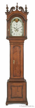 Montgomery County Pennsylvania Chippendale walnut tall case clock ca 1810