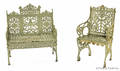 Assembled fourpiece Victorian cast iron patio set