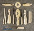 Collection of ivory dresser articles