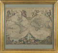 H Jaillot engraved world map