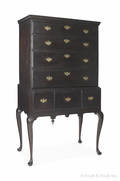 New England Queen Anne cherry high chest ca 1760