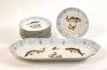 Carlsbad Austrian Porcelain Fish Set 11 Pcs