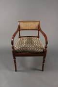 Regency Style Mahogany Caned Open Armchair