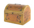 Painted paper covered dome lid box