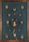 Collection of brass and iron locks