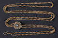 Victorian 14K chain and slide