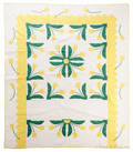 Tulip appliqu quilt