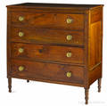 Sheraton walnut chest of drawers