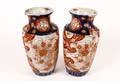 Pair of Japanese 19th C Imari Porcelain Vases