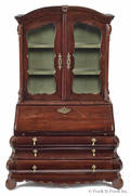 Continental mahogany childs bombe secretary