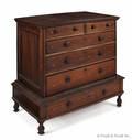 Rare Philadelphia William and Mary walnut chest on frame ca 1730