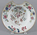 Chinese export famille rose shaving bowl 18th c
