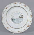 Important Chinese export porcelain charger mid 18th c