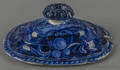 Historical blue Staffordshire States tureen cover 19th c