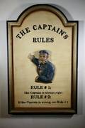 The Captains Rules Sign