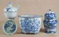 Japanese blue and white planter
