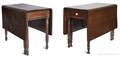 Two Sheraton pine drop leaf dining tables