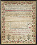 English silk on linen sampler