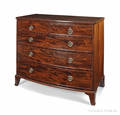 George III mahogany bowfront chest of drawers late 18th c